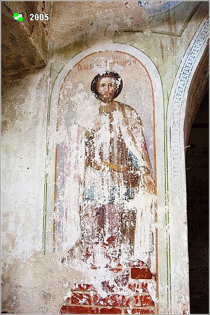 Церковь Николая Чудотворца, Жадинское (Гаврилово-Посадский район, Ивановская область). интерьер и убранство, Фреска в юго-западном углу интерьера основного объема