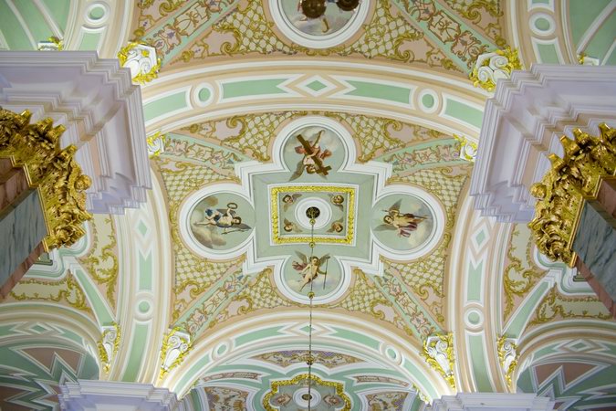 Собор Петра и Павла, Петроградский район (Санкт-Петербург, г. Санкт-Петербург). интерьер и убранство, Потолок