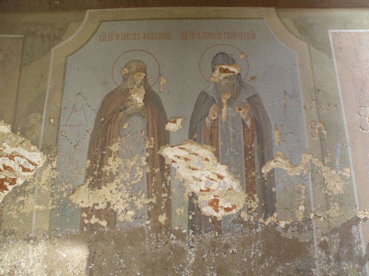 Церковь Воскресения Христова, Залужье (Судиславский район, Костромская область). интерьер и убранство, Святой преподобный Иаков Железноборовский и святой преподобный Паисий Галичский