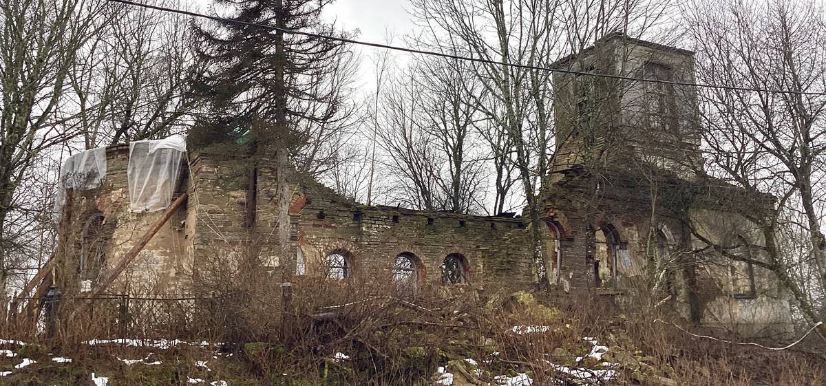 Северный фасад, фасады. Церковь Михаила Архангела, Удосолово (Кингисеппский район, Ленинградская область)