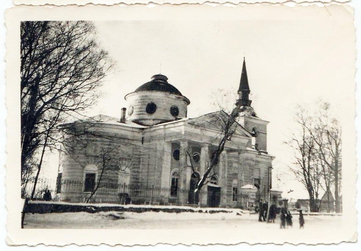 Фото 1942 г. с аукциона e-bay.de, архивная фотография. Церковь Покрова Пресвятой Богородицы, Дятлицы (Ломоносовский район и г. Сосновый Бор, Ленинградская область)