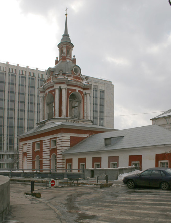 Тверской. Знаменский монастырь. Колокольня. общий вид в ландшафте, Колокольня