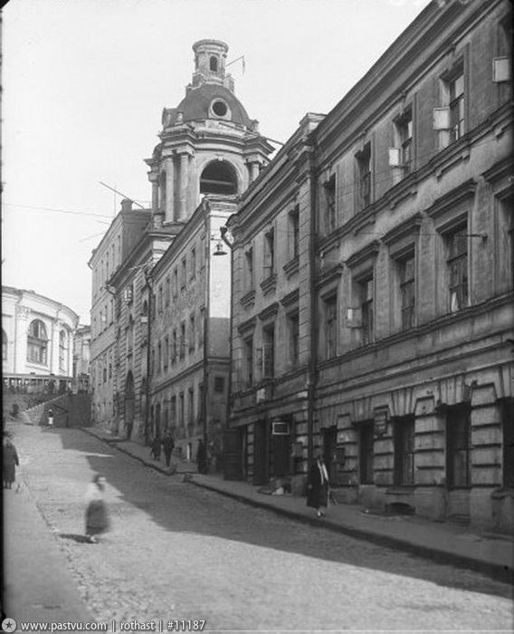 Тверской. Знаменский монастырь. Колокольня. архивная фотография, Фото с сайта pastvu.ru  Фото 1930-40 гг