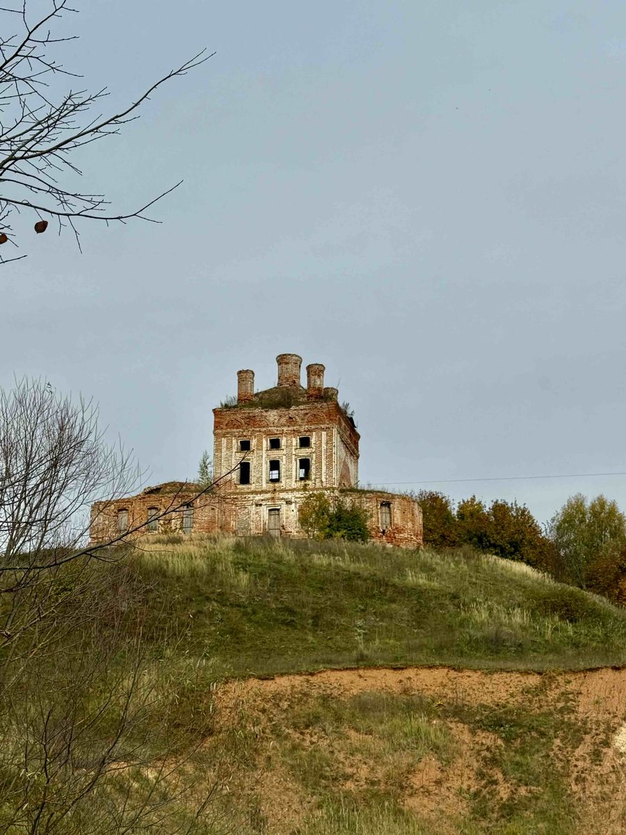 Церковь Вознесения Господня, Пантелеево (Ковровский район и г. Ковров, Владимирская область). общий вид в ландшафте