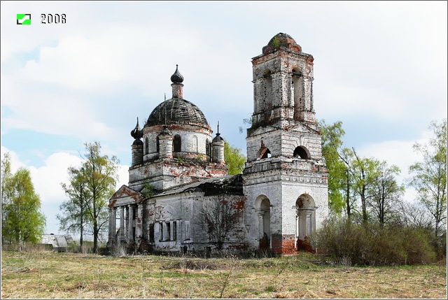 Овсянниково. Церковь Казанской иконы Божией Матери. фасады, Вид с северо-запада