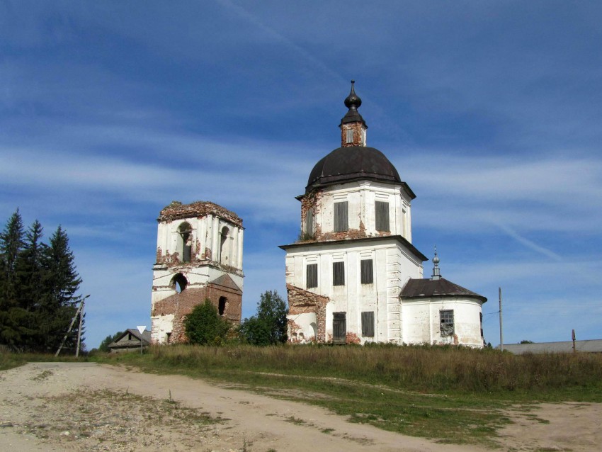 Церковь Илии Пророка, Коротец (Кирилловский район, Вологодская область). фасады, вид с юга