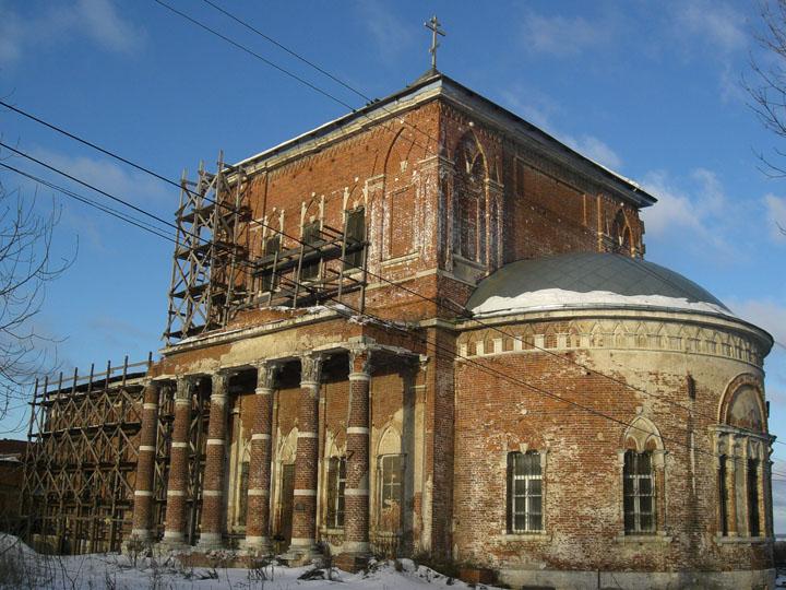 Новощапово. Церковь Троицы Живоначальной. фасады