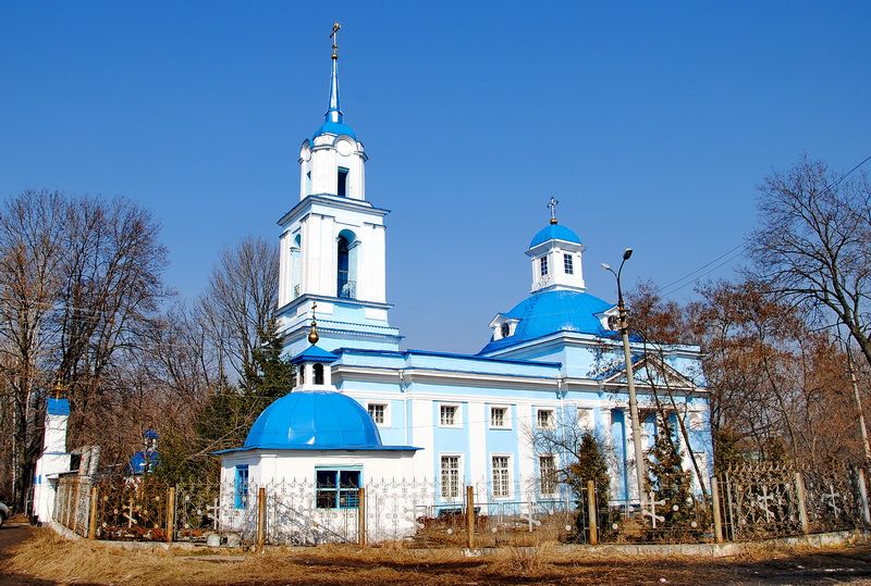 Бобрик-Гора. Церковь Спаса Преображения. общий вид в ландшафте