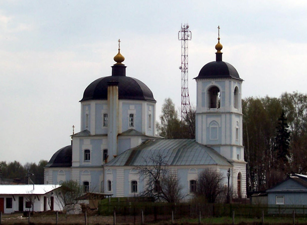 Церковь Николая Чудотворца, Васютино (Павлово-Посадский городской округ и г. Электрогорск, Московская область). фасады, вид с северо-западной окраины села		      