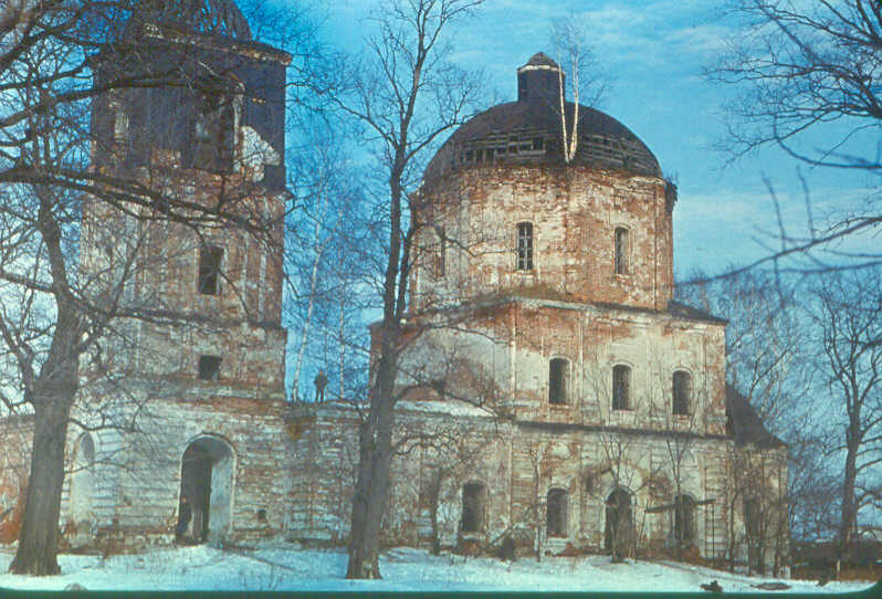 Васютино. Церковь Николая Чудотворца. фасады, фото 1988 г