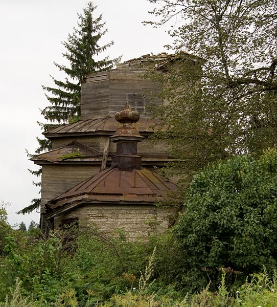 Церковь Георгия Победоносца, Ручьи (Крестецкий район, Новгородская область). фасады, Восточный фасад