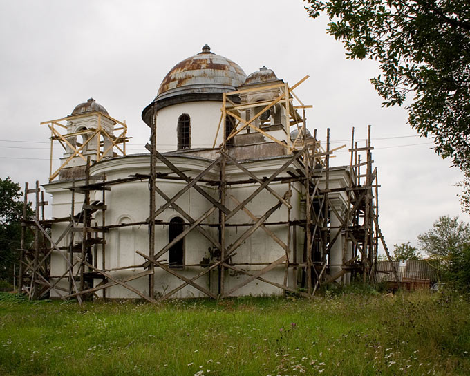 Церковь Покрова Пресвятой Богородицы, Ручьи (Крестецкий район, Новгородская область). фасады, Вид на алтарную часть