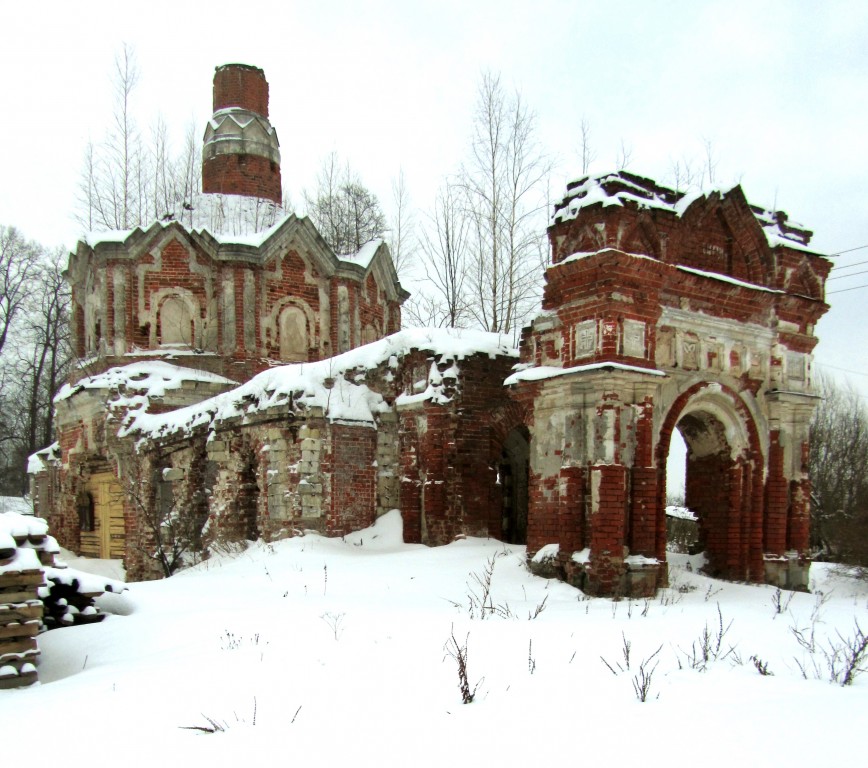 Церковь Тихвинской иконы Божией Матери, Глухово (Дмитровский городской округ, Московская область). фасады, вид с северо-запада