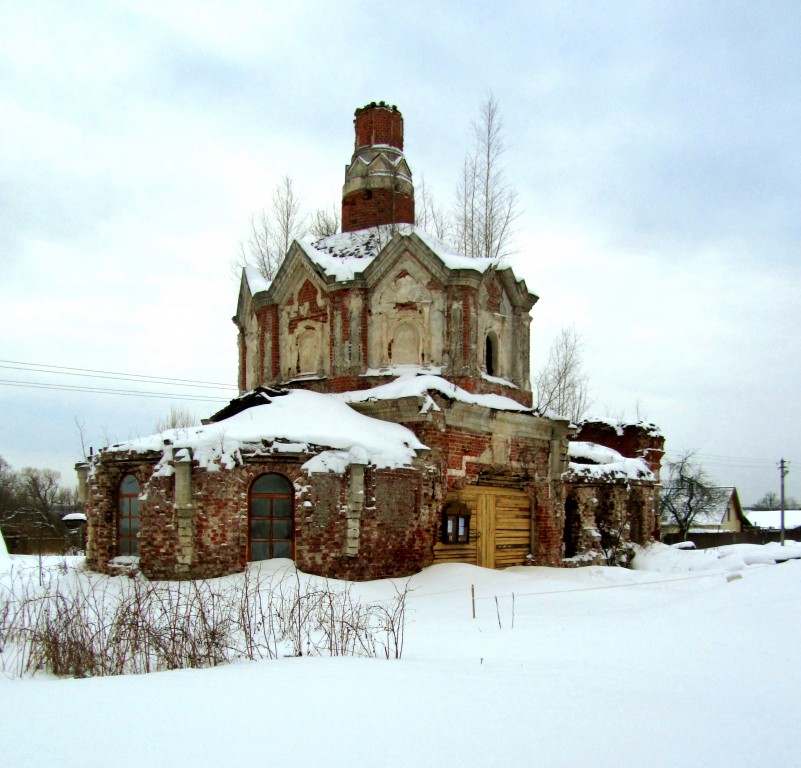 Глухово. Церковь Тихвинской иконы Божией Матери. фасады, вид с северо-востока