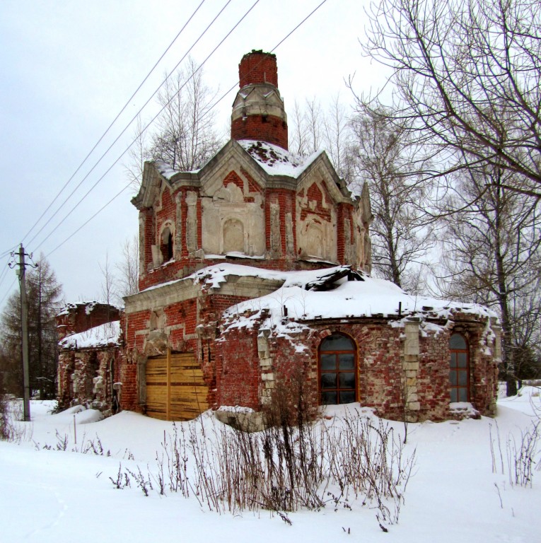 Глухово. Церковь Тихвинской иконы Божией Матери. фасады, вид с юго-востока