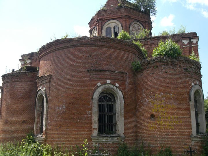 Церковь Казанской иконы Божией матери, Трёхсвятское (Дмитровский городской округ, Московская область). архитектурные детали