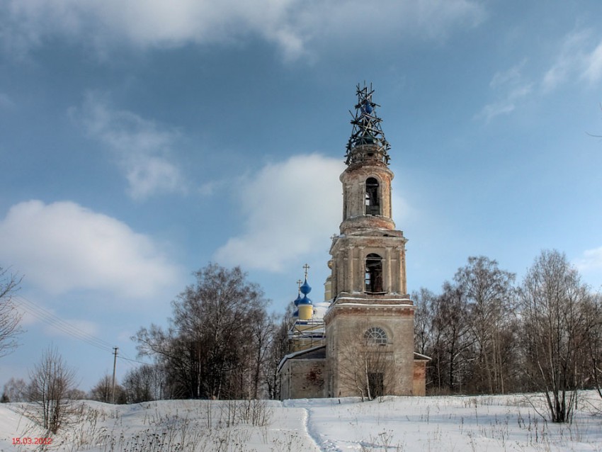 Зятьково. Церковь Сергия Радонежского. фасады