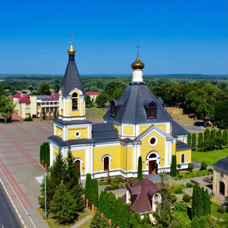 Собор Успения Пресвятой Богородицы, Речица (Речицкий район, Беларусь, Гомельская область). фасады, Вид с ЮВ