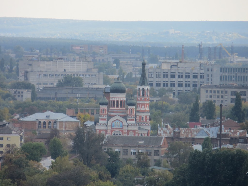 Церковь Трёх Святителей на Заиковке, Харьков (Харьков, город, Украина, Харьковская область). фасады, Вид с колокольни Успенского собора