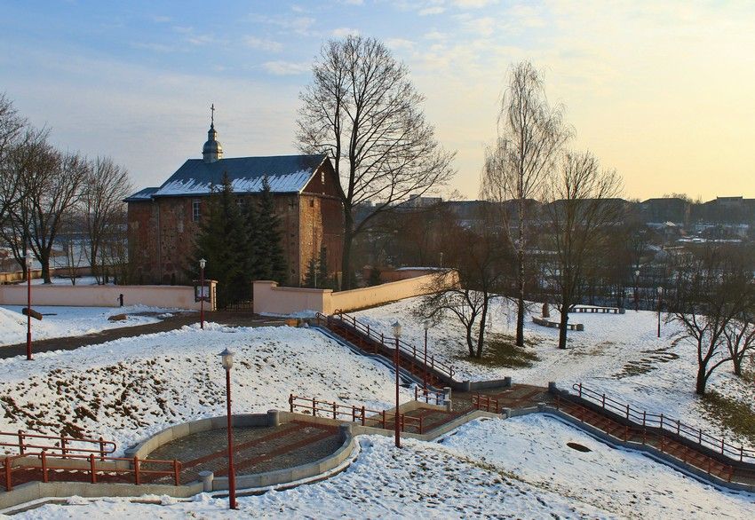 Гродно. Церковь Бориса и Глеба (Коложская). общий вид в ландшафте