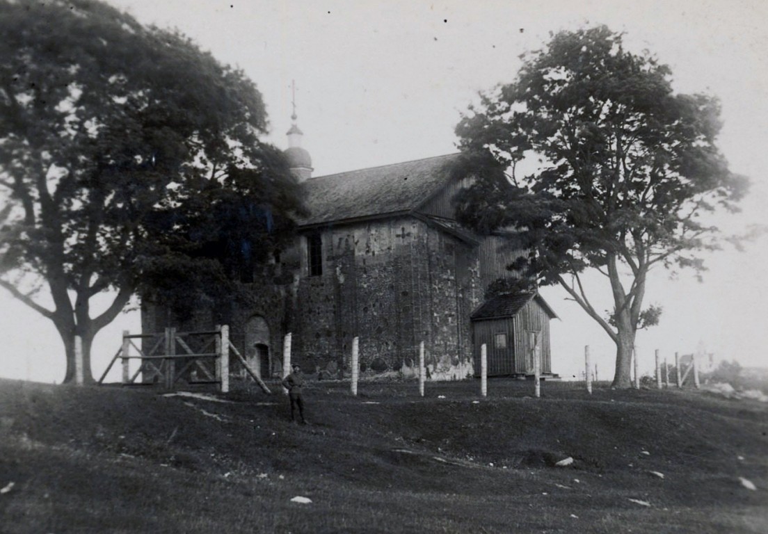 Гродно. Церковь Бориса и Глеба (Коложская). архивная фотография, Фотоснимок с сайта: http://allegro.pl/grodno-cerkiew-nad-niemnem-1929