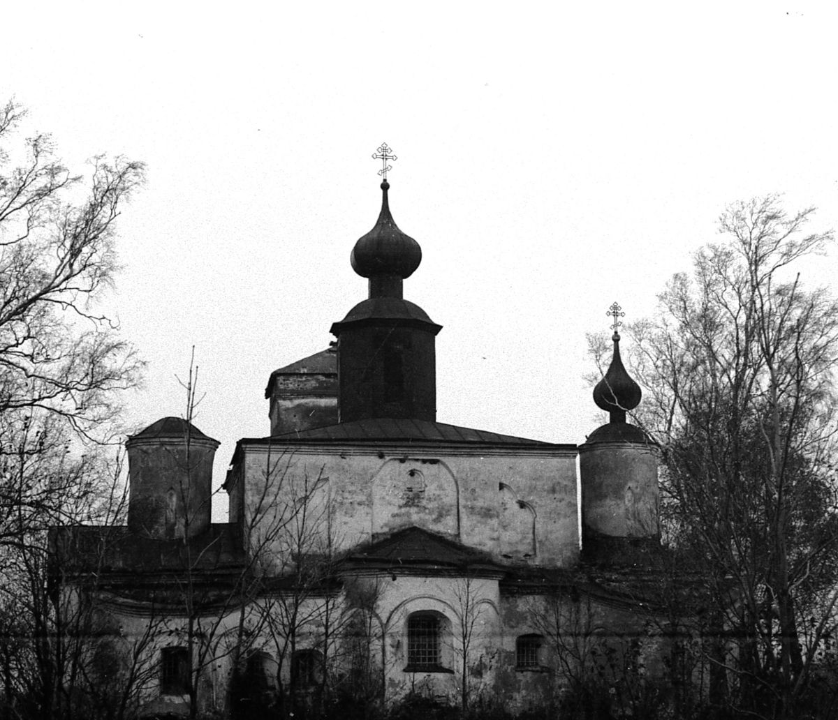 Церковь Троицы Живоначальной, Доможирка (Гдовский район, Псковская область). архивная фотография, Фотограф М.И. Семёнов; перед реставрацией 1966-1972 гг
