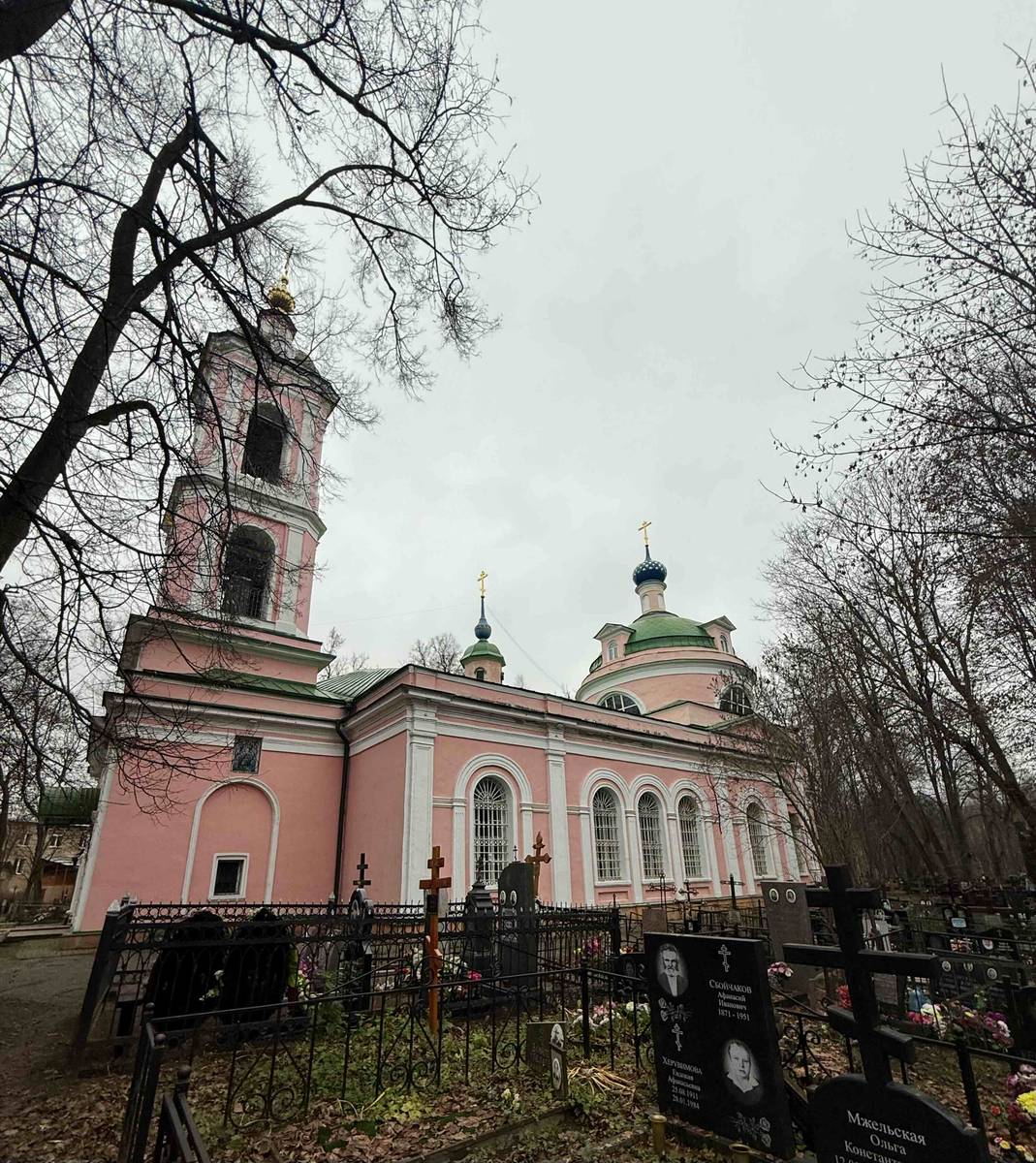 Церковь Рождества Христова, Заозерье (Павлово-Посадский городской округ и г. Электрогорск, Московская область). общий вид в ландшафте