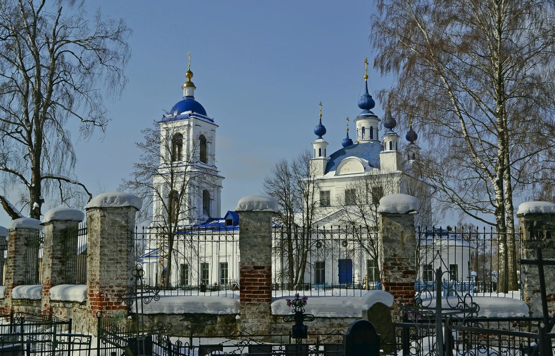 Церковь Илии Пророка, Мамонтово (Богородский городской округ, Московская область). общий вид в ландшафте