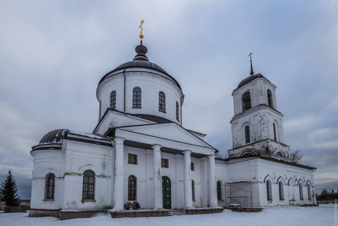 Новосергиево. Церковь Сергия Радонежского. фасады, Общий вид с Северо-Востока