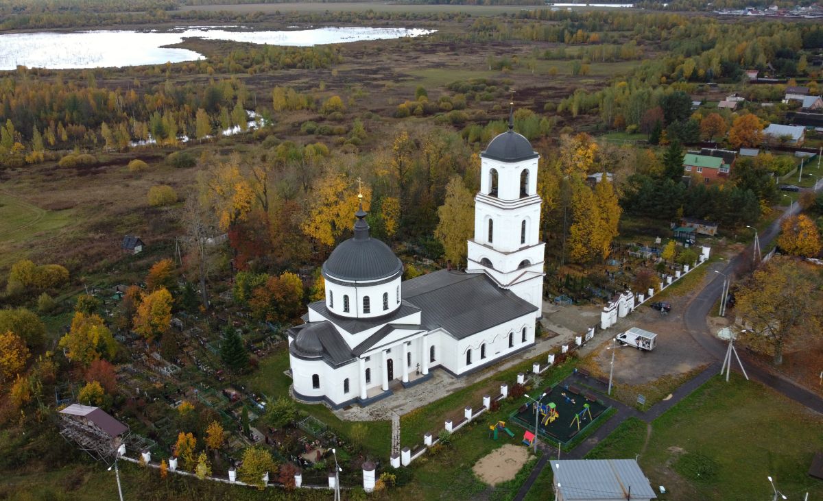 Церковь Сергия Радонежского, Новосергиево (Богородский городской округ, Московская область). общий вид в ландшафте