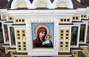 Часовня Спаса Нерукотворного Образа, Росписи восточного фасада часовни<br>, Велетень (Спасов Скит), Чугуевский район, Украина, Харьковская область