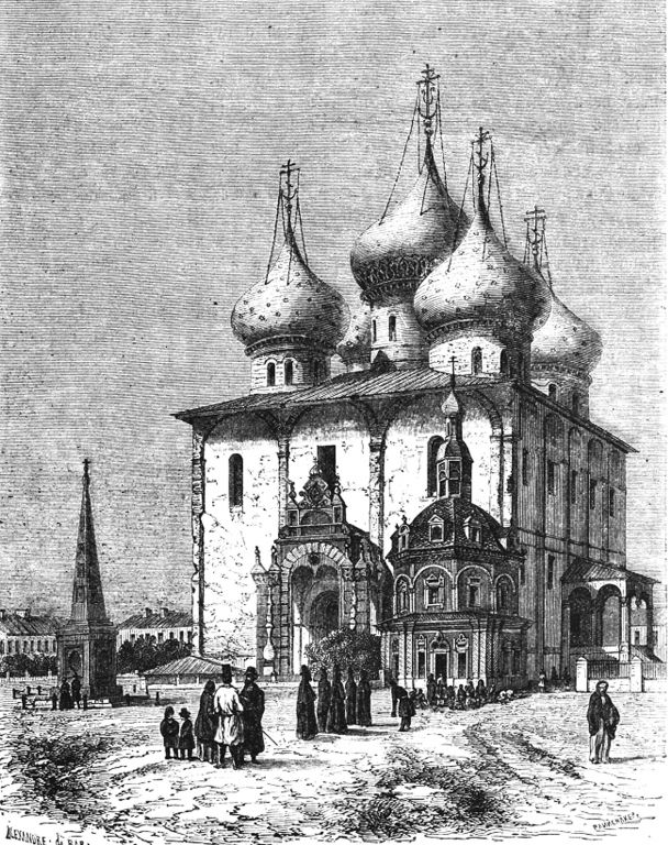 Троице-Сергиева Лавра. Собор Успения Пресвятой Богородицы, Сергиев Посад (Сергиево-Посадский городской округ, Московская область). графика, Рис. из журнала 