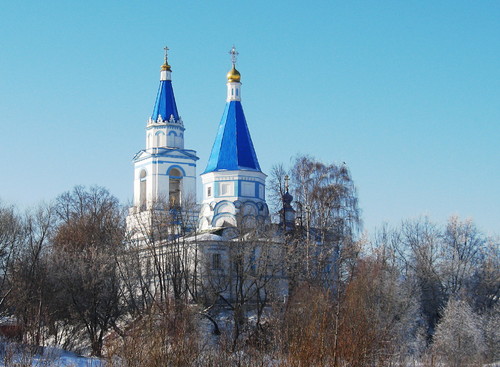 Церковь Рождества Христова, Беседы (Ленинский городской округ, Московская область). общий вид в ландшафте