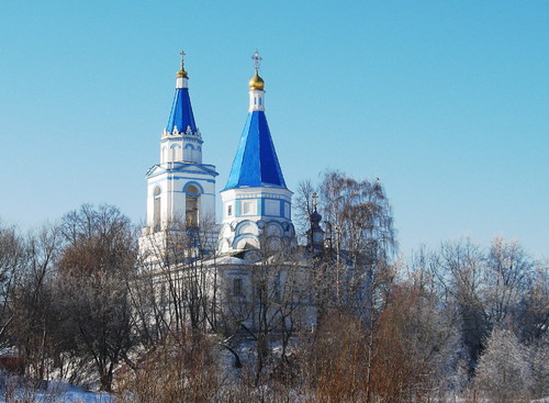 Беседы. Церковь Рождества Христова. общий вид в ландшафте