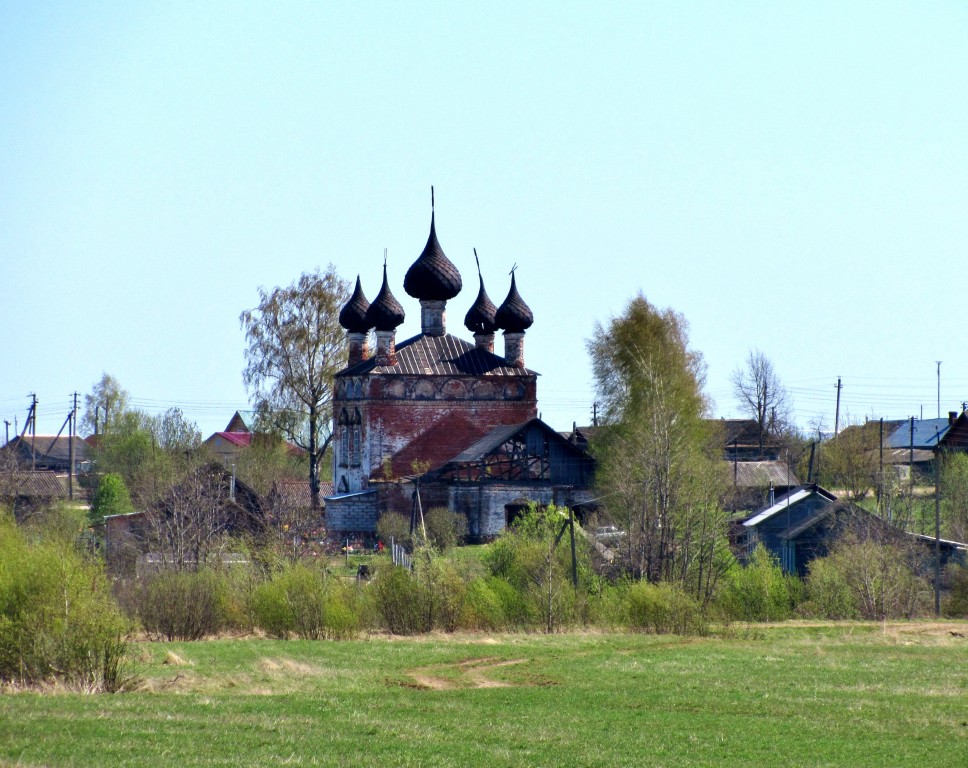Церковь Воскресения Христова, Григорцево (Нерехтский район, Костромская область). общий вид в ландшафте, вид с запада