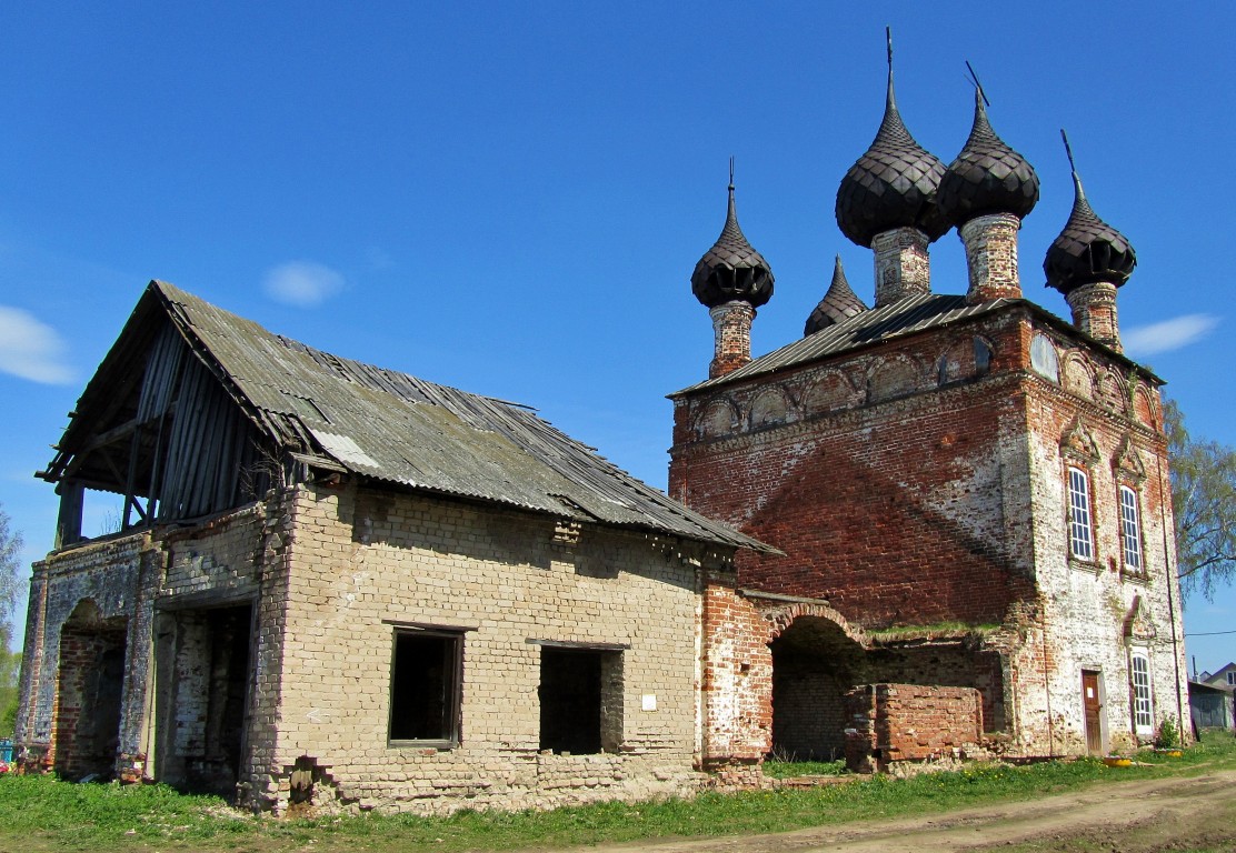 Церковь Воскресения Христова, Григорцево (Нерехтский район, Костромская область). фасады, вид с юго-запада