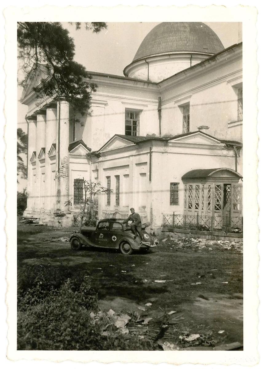 Боковой фасад. Фото 1941 г. с аукциона e-bay.de, архивная фотография. Кафедральный собор Преображения Господня, Белая Церковь (Белоцерковский район, Украина, Киевская область)