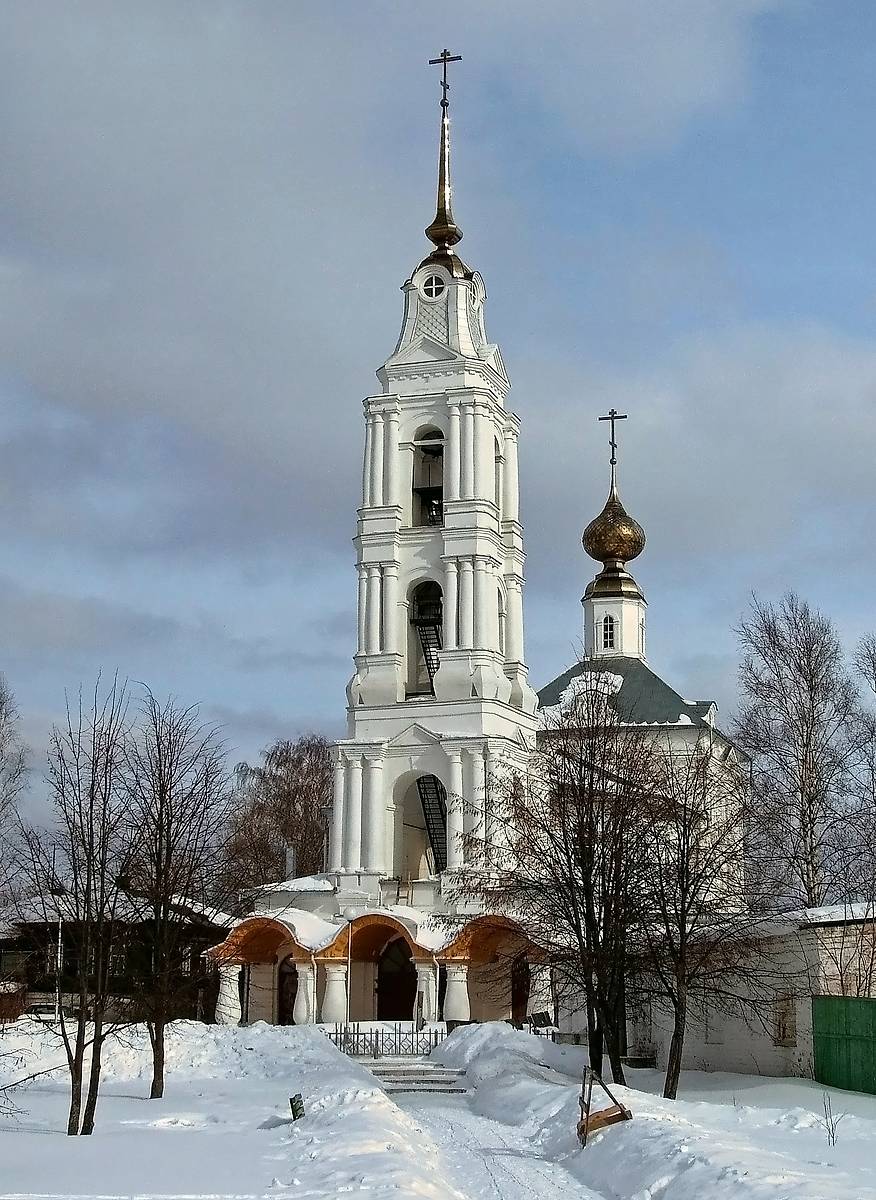общий вид в ландшафте. Собор Благовещения Пресвятой Богородицы, Буй (Буйский район, Костромская область)