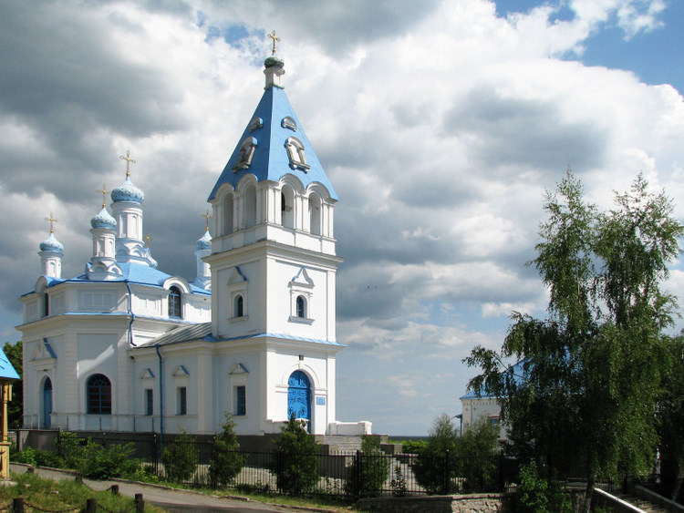 Церковь Владимирской иконы Божией Матери, Кочеток (Чугуевский район, Украина, Харьковская область). общий вид в ландшафте