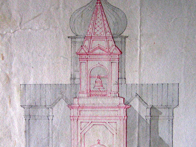 Малая Рогозянка. Церковь Успения Пресвятой Богородицы. графика, Проект 1873 г.