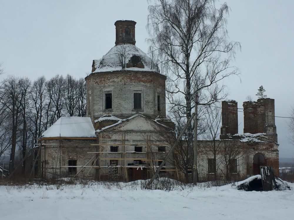 Новлянское. Церковь Покрова Пресвятой Богородицы. фасады, Началось восстановление храма