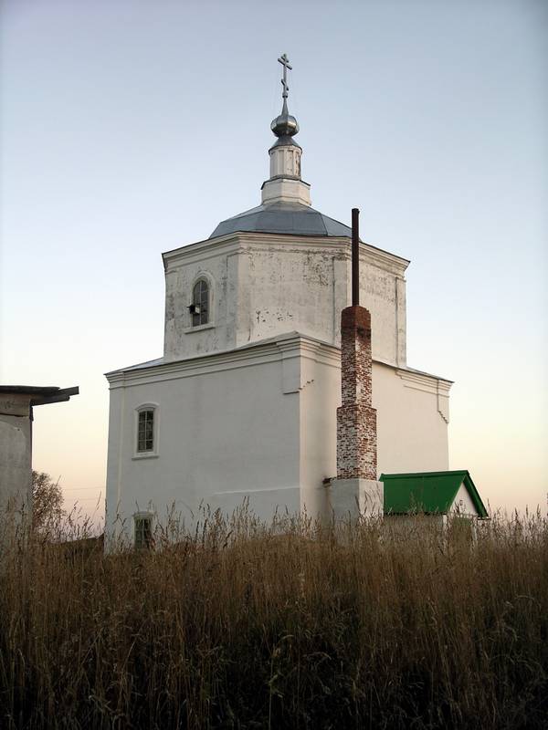 Церковь Николая Чудотворца, Никола-на-Мере (Заволжский район, Ивановская область). фасады, Вид вблизи