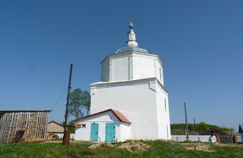 Никола-на-Мере. Церковь Николая Чудотворца. общий вид в ландшафте
