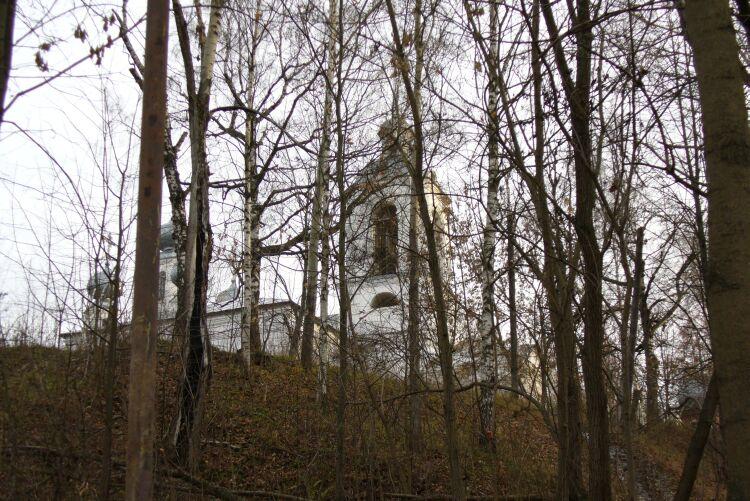 Церковь Успения Пресвятой Богородицы, Наволоки (Кинешемский район, Ивановская область). общий вид в ландшафте, Вид с пер. К.Маркса
