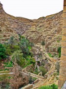 Монастырь Георгия Хозевита, Монастырский мост через библейский ручей Прат.<br>, Иудейская пустыня, Вади Кельт (Нахаль Прат), Палестина, Прочие страны