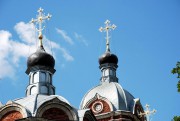 Собор Преображения Господня, вид на завершения малого купола основного объёма и колокольни<br>, Ковров, Ковровский район и г. Ковров, Владимирская область