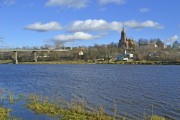 Собор Преображения Господня, Фото собора Спаса Преображения с противоположного берега реки Клязьма.<br>, Ковров, Ковровский район и г. Ковров, Владимирская область
