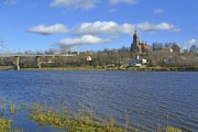 Собор Спаса Преображения, Фото собора Спаса Преображения с противоположного берега реки Клязьма.<br>, Ковров, Ковровский район и г. Ковров, Владимирская область