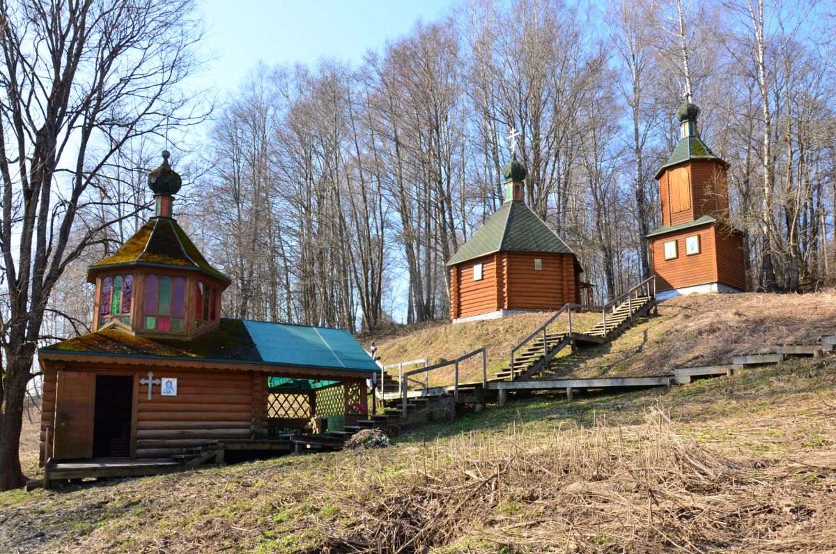 Часовня Николая Чудотворца, Погост (Людиновский район, Калужская область). общий вид в ландшафте