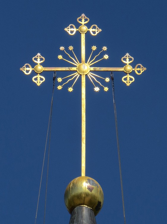 Собор Петра и Павла, Таруса (Тарусский район, Калужская область). архитектурные детали, Крест колокольни